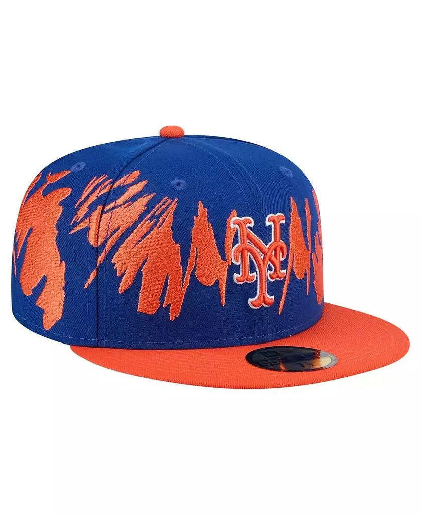 New Era Men's Royal/Orange New York Mets Retro Pattern 59FIFTY Fitted Hat 4