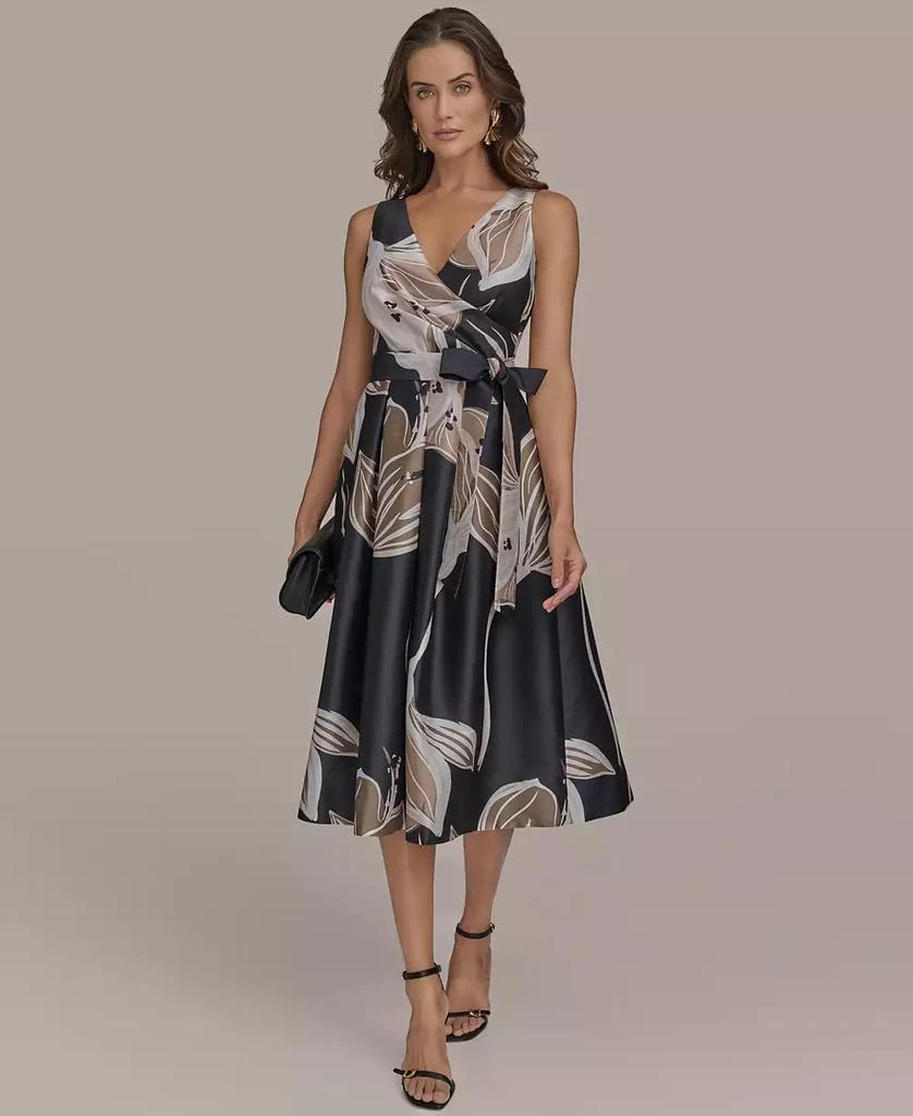 Donna Karan Women's Floral Midi A-Line Dress 1