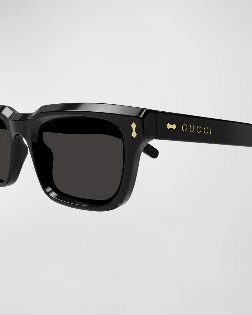 Gucci Men's Acetate Rectangle Sunglasses 2