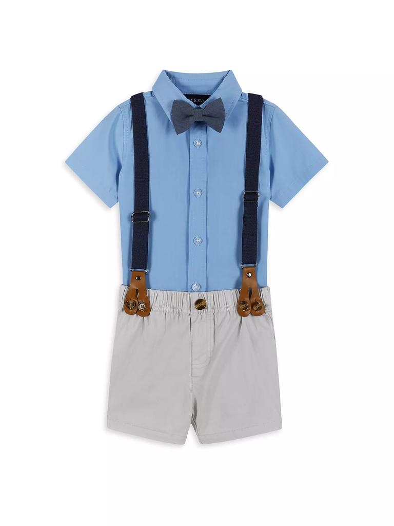 Andy & Evan Baby Boy's 4-Piece Shirt & Shorts Suspender Set