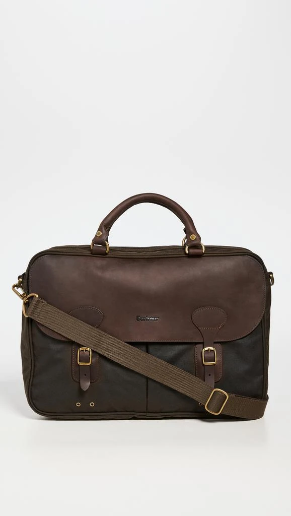 Barbour Wax Leather Briefcase 1