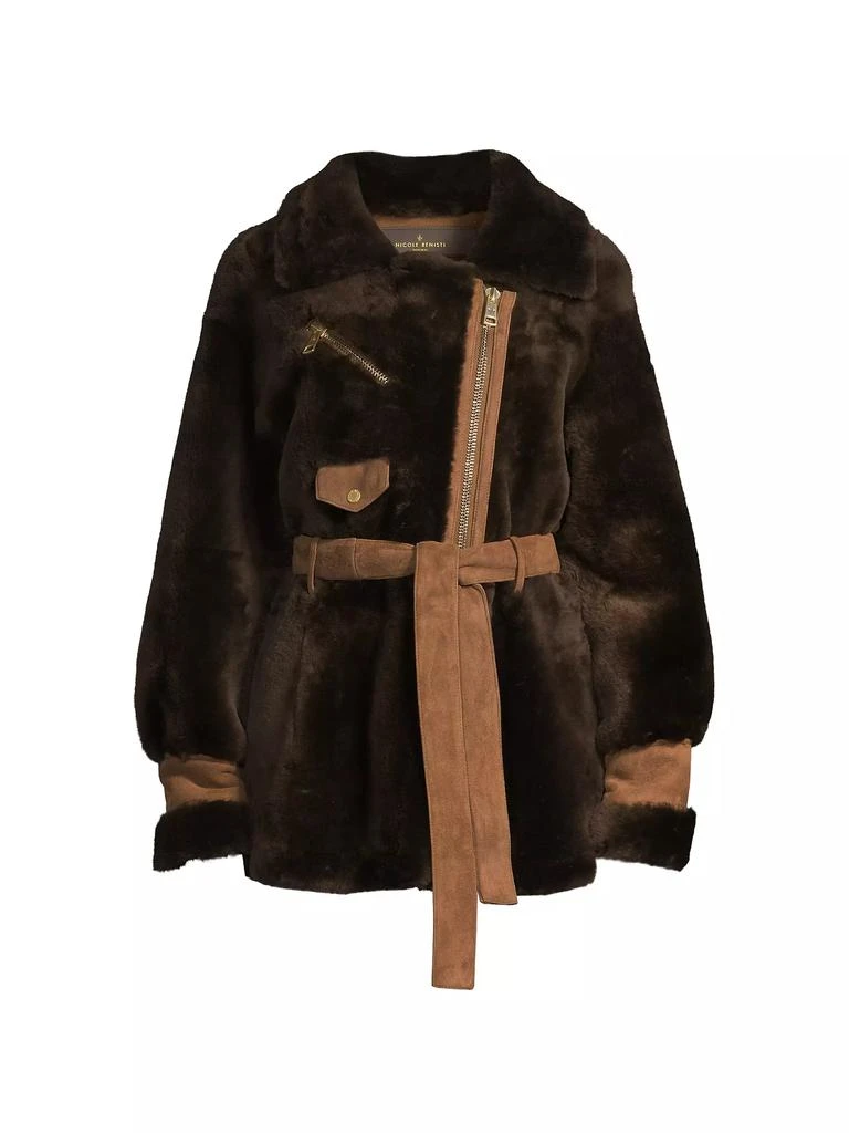 Nicole Benisti Elizabeth Belted Shearling Jacket 1