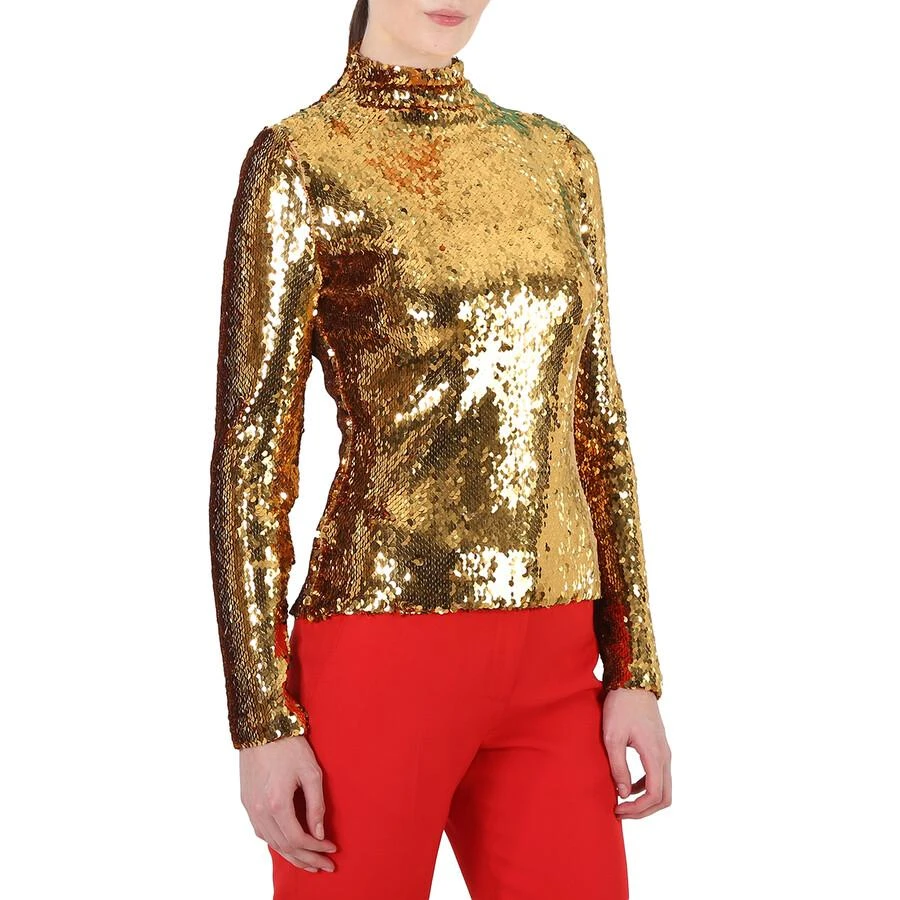 Burberry Ladies Gold Sequinned Turtleneck Top 3