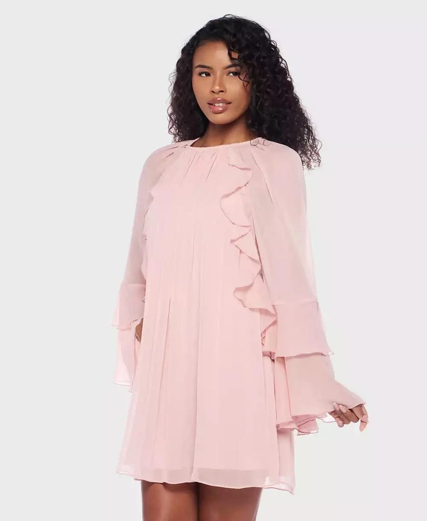 Juniors' Ruffled Chiffon Long-Sleeve Dress  On Sale Now with Up to 69% Off  | Discover Exclusive Deals & Savings at BeyondStyle  Authentic B Darlin  clothe|dress|women|dresses|juniors with Limited-Time Discounts, Free  Shipping,