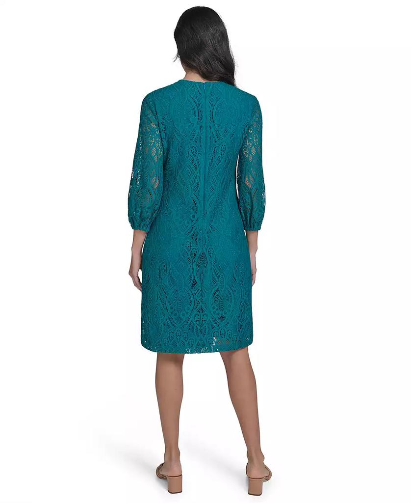 Jessica Howard Petite 3/4-Sleeve Lace Shift Dress