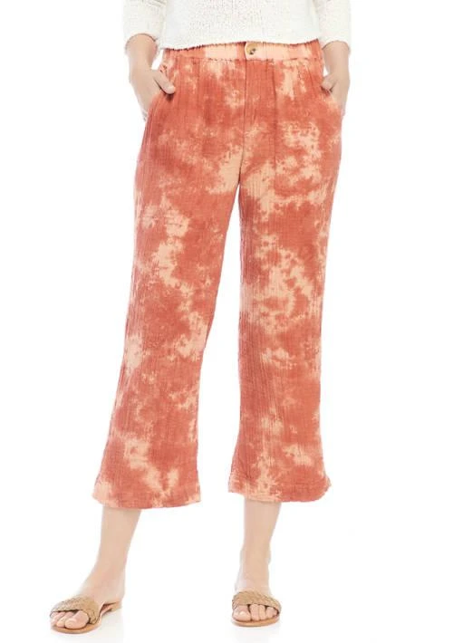 Wonderly Womens Crinkle Gauze Ankle Pants 1
