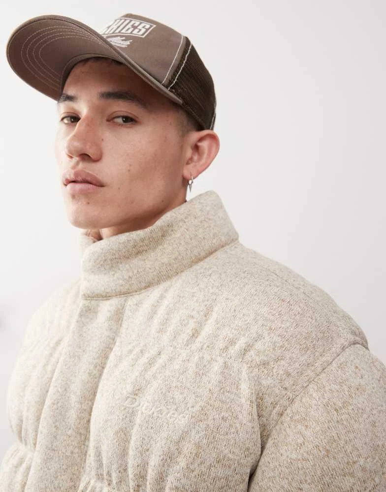 DICKIES Dickies Baker puffer coat in off white 4
