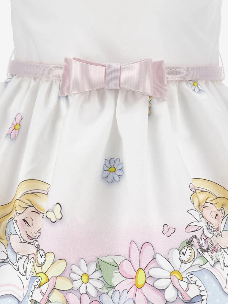 MONNALISA Baby Girls Alice In Wonderland Dress in White 3