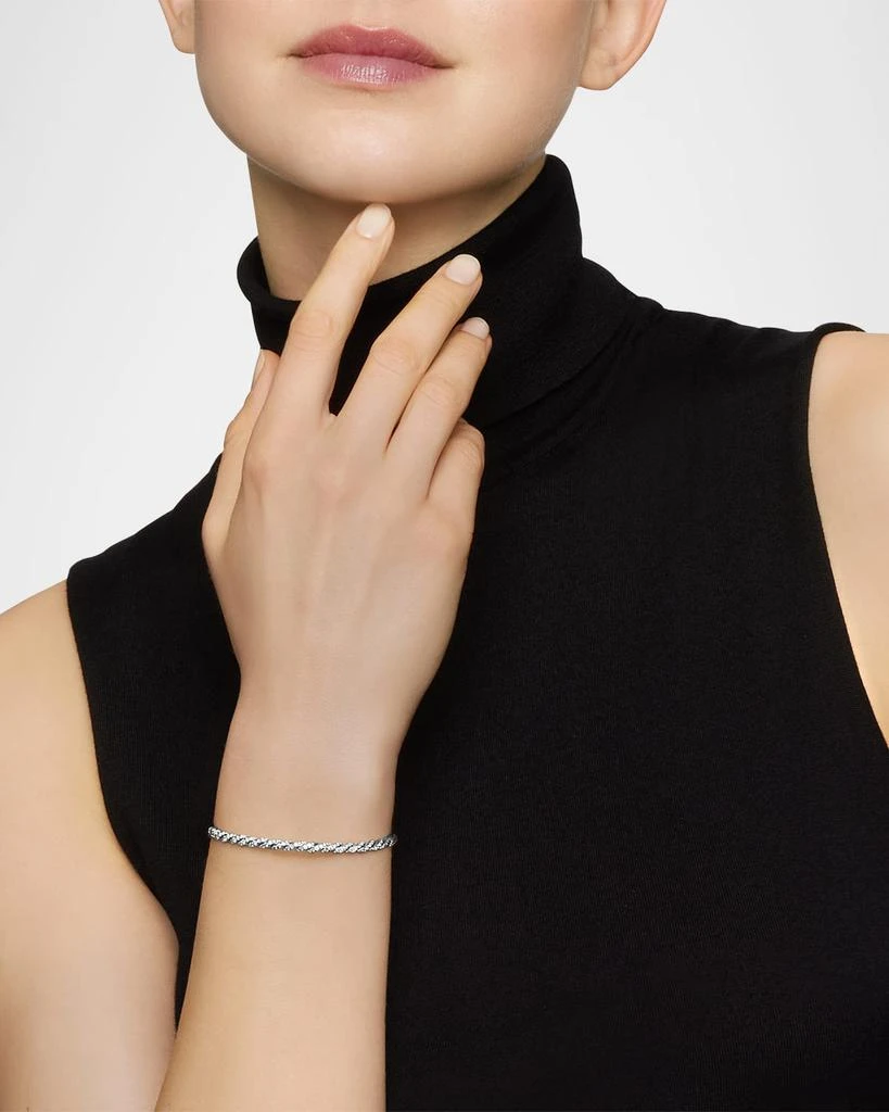 David Yurman Sculpted Cable Flex Bracelet in 18K White Gold, 3.5mm 2