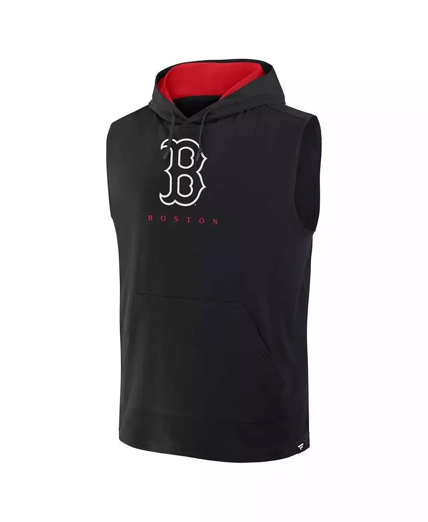 Fanatics Men's Black Boston Red Sox Fire Speed Sleeveless Pullover Hoodie 2