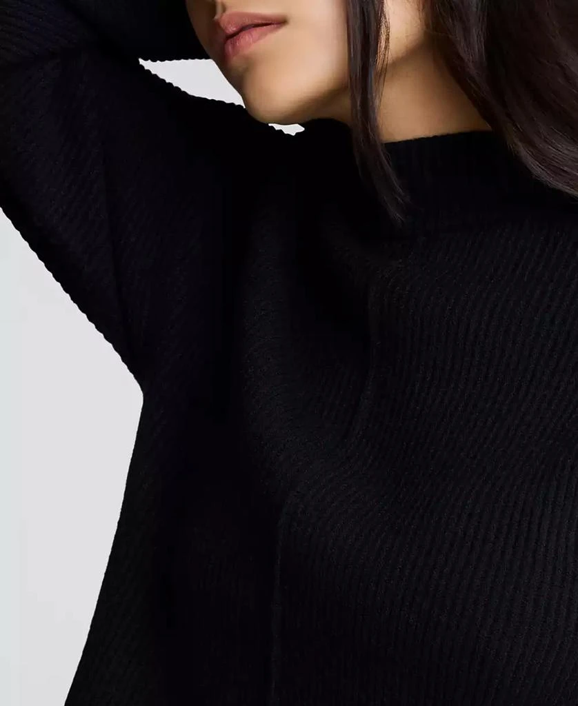 Kenneth Cole Women's Button-Sleeve Mock Neck Sweater 4