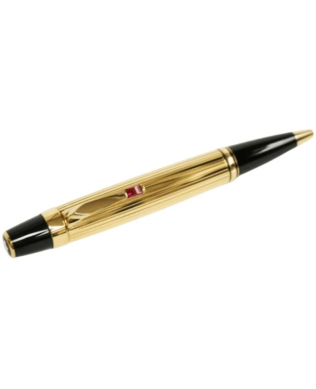 Shop Montblanc Boheme Rouge Synthetic Ruby Clip Gold-Plated Luxury