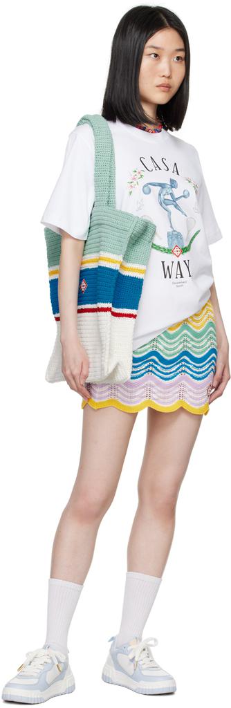 【関税込み】Casablanca ホワイト Statue En Marbre Tシャツ Casablanca Statue En Marbre-print Cotton T-shirt | White