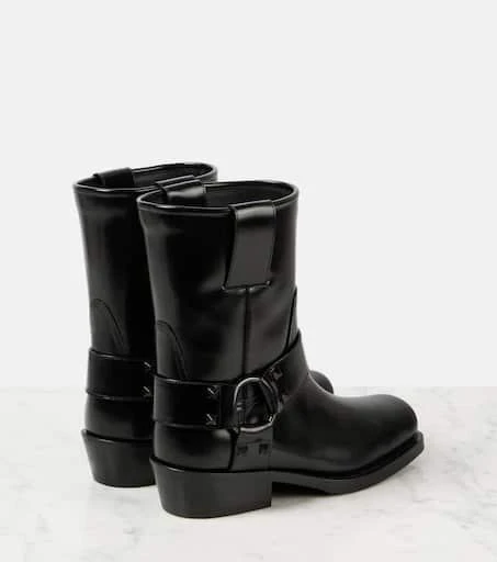 Valentino Rockstud leather biker boots 2