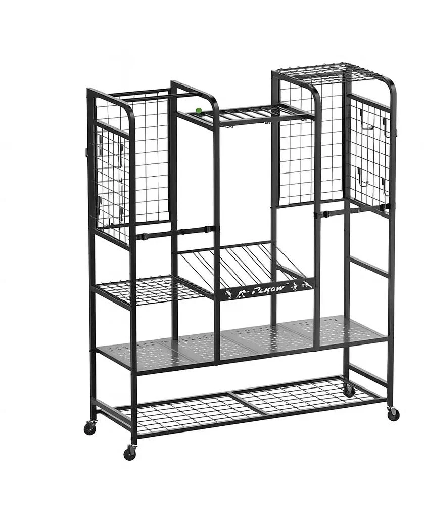 Mythinglogic Tennis Equipment Storage Rack - Organizer for Rackets, Balls 
Bags for Garage, Club or School