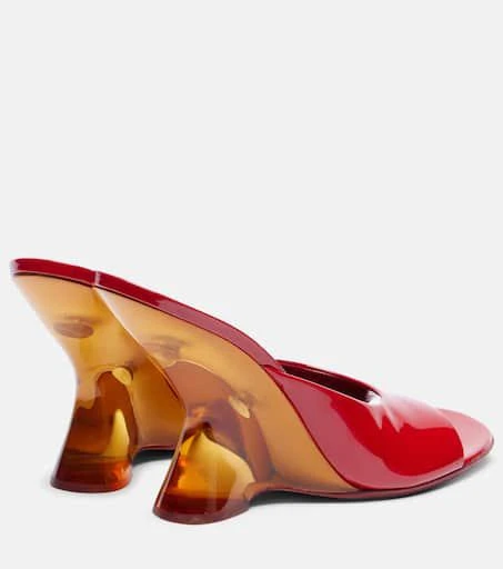 Dries Van Noten Patent leather wedge mules 2