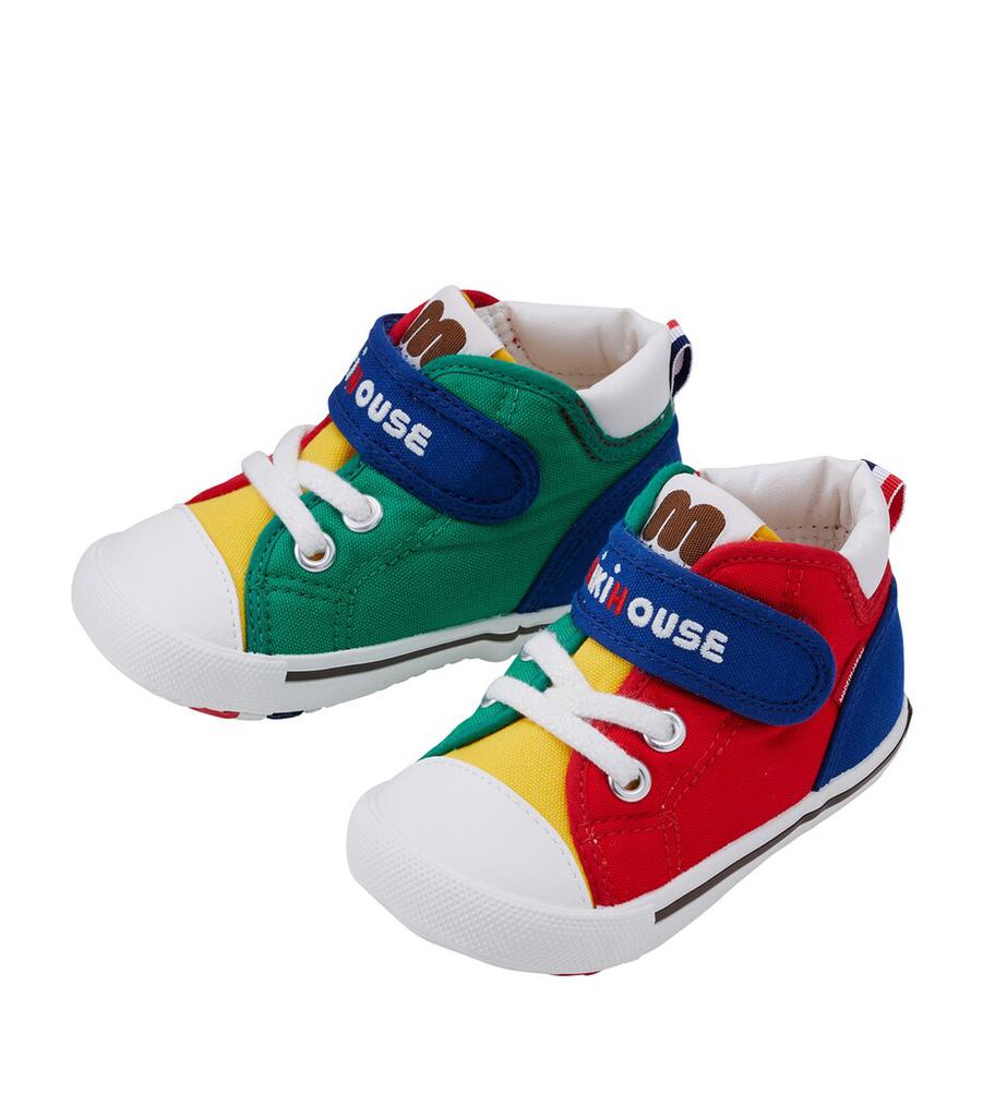 Miki House Velcro High-Top Sneakers