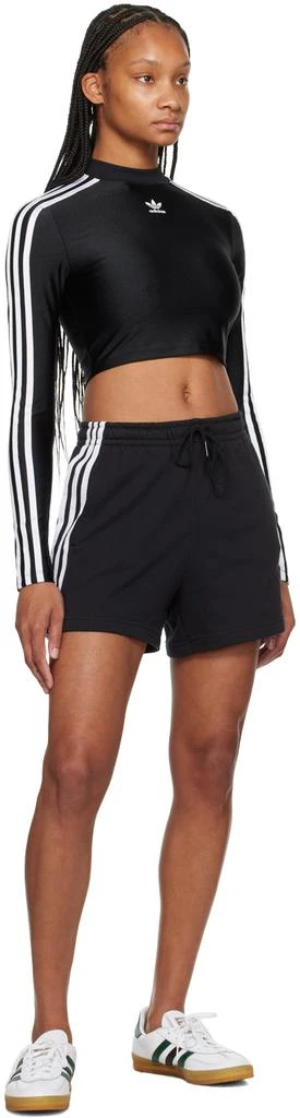 Adidas Black 3-Stripes Long Sleeve T-Shirt 4