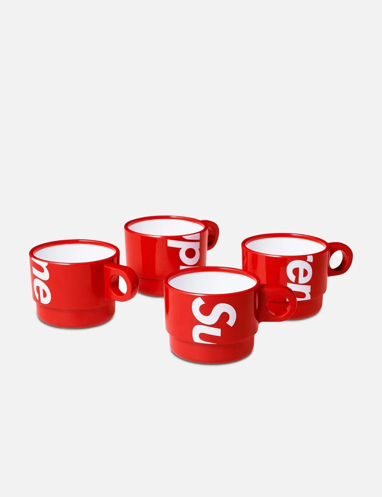 Supreme Supreme Stacking Cups in Red (Set of 4) 2