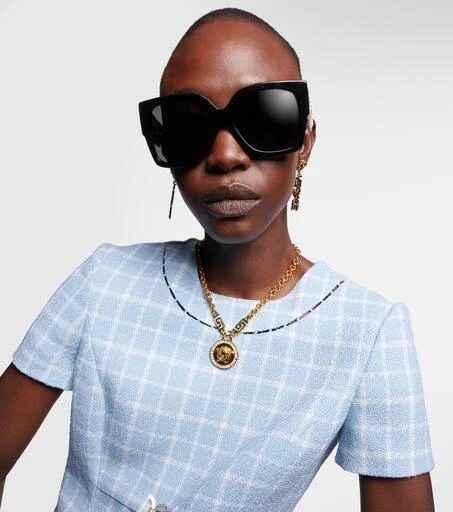 Versace Greca embellished oversized sunglasses 6