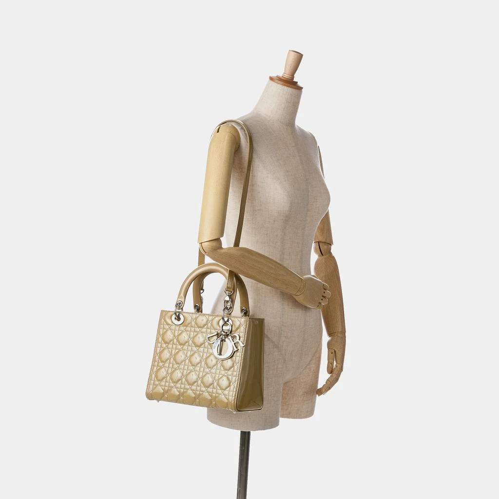 Dior Dior Brown Medium Patent Cannage Lady Dior 3