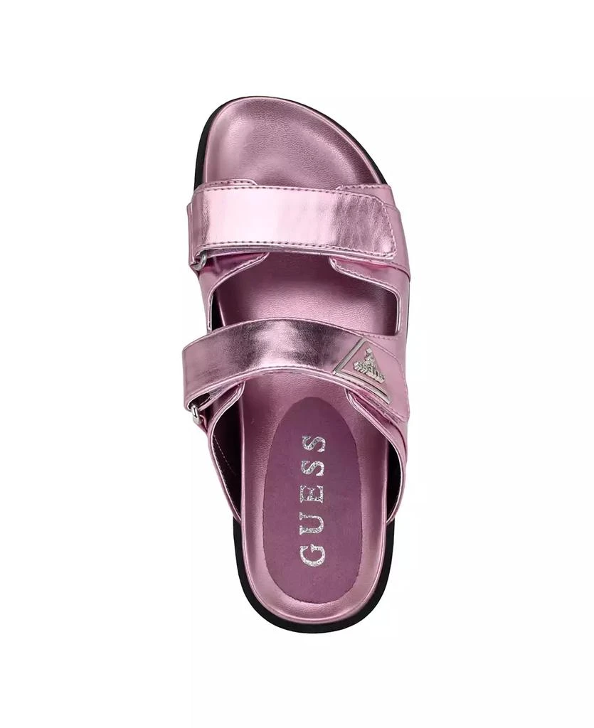 GUESS Women's Fabula Lug-Sole Logo Footbed Sandals 3