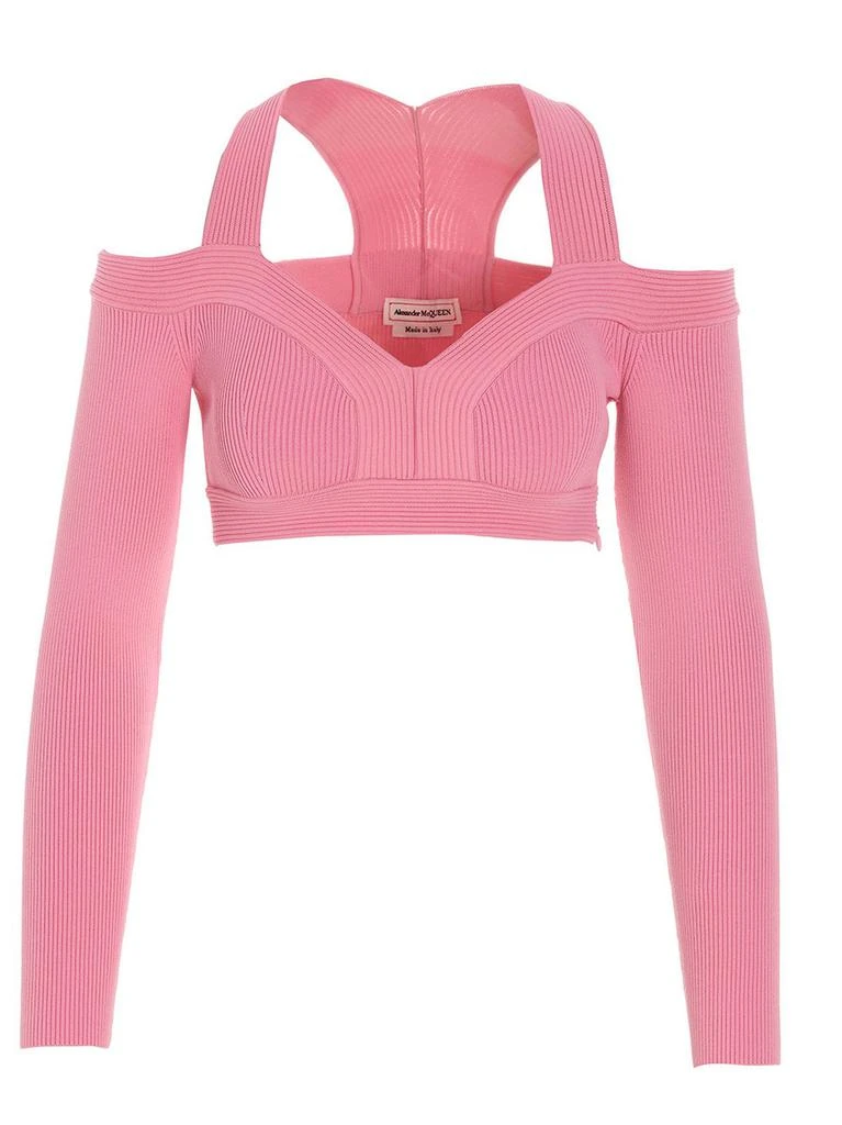 Alexander McQueen Alexander McQueen Cut-Out Detailed Cropped Top 1