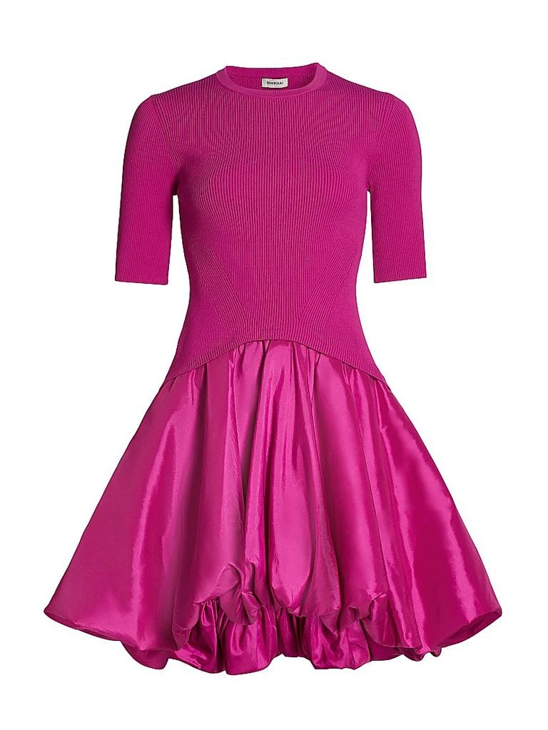 SIMKHAI Kenny Pieced Bubble-Hem Dress 1
