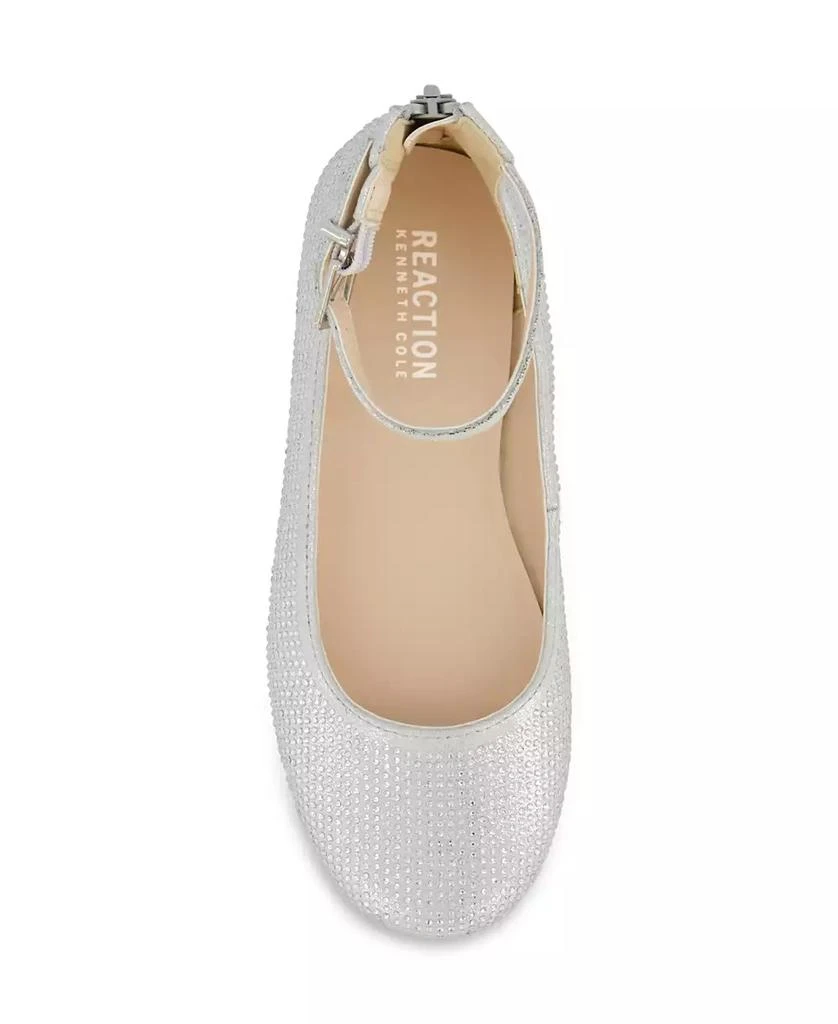Kenneth Cole Kenneth Cole Little Girls Daisy Ethel Silver Ballet Flat 5