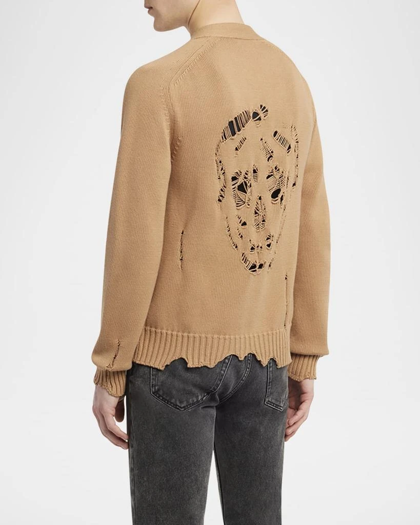 Alexander McQueen Men's Distressed Skull Cardigan 4