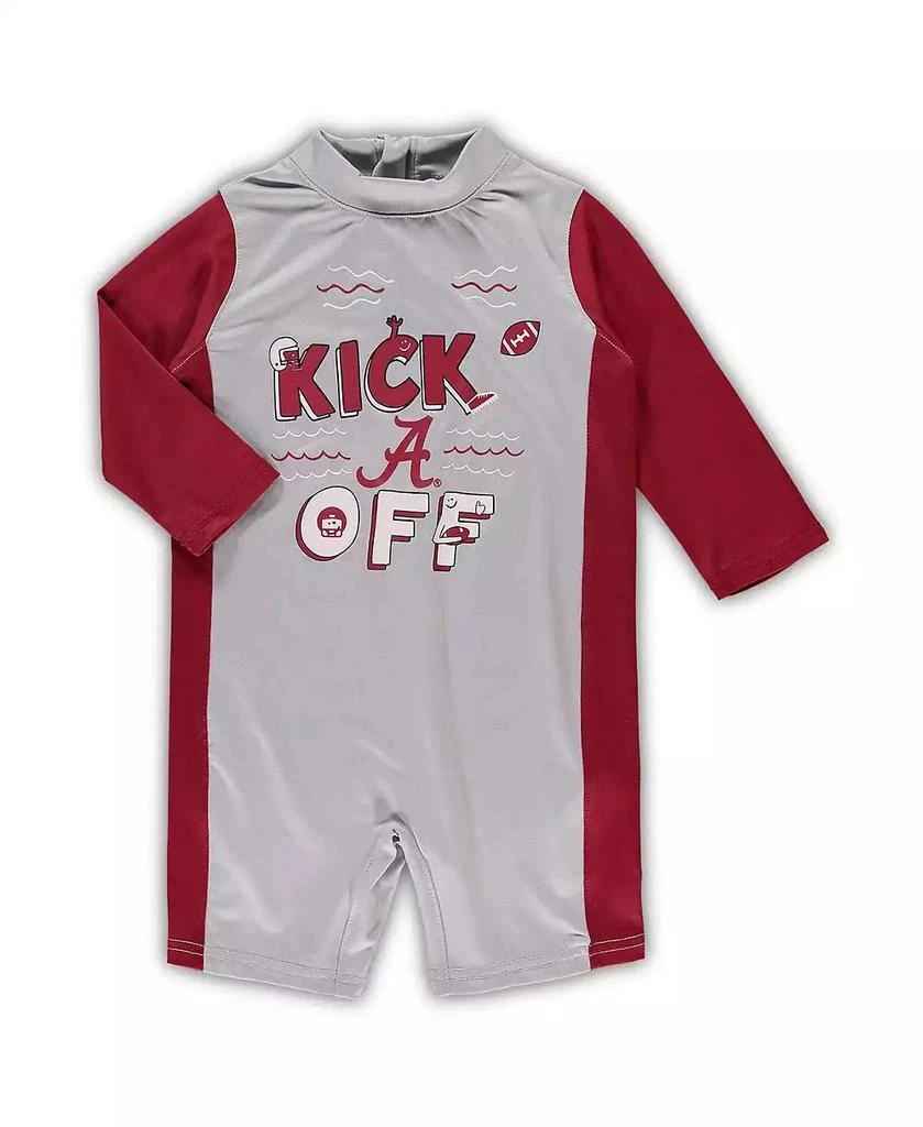 Outerstuff Toddler Girls Gray, Crimson Alabama Crimson Tide Wave Runner Wetsuit 2