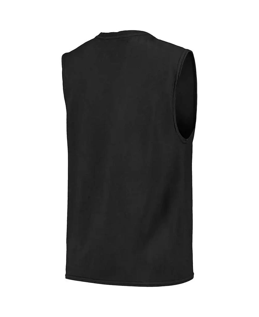 Majestic Men's Threads Black Colorado Rockies Softhand Muscle Tank Top 3