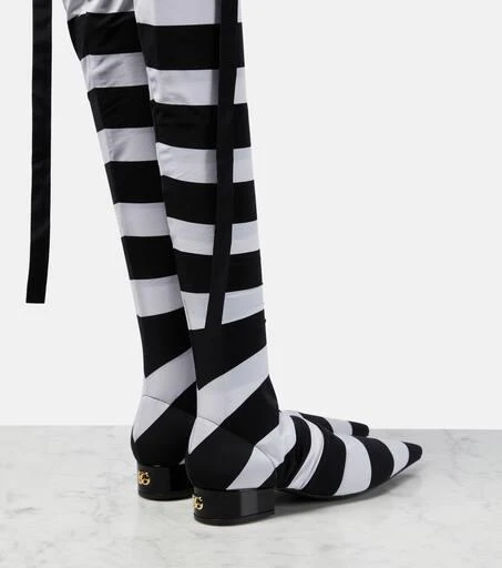 Dolce 
Gabbana Portofino striped over-the-knee boots 3