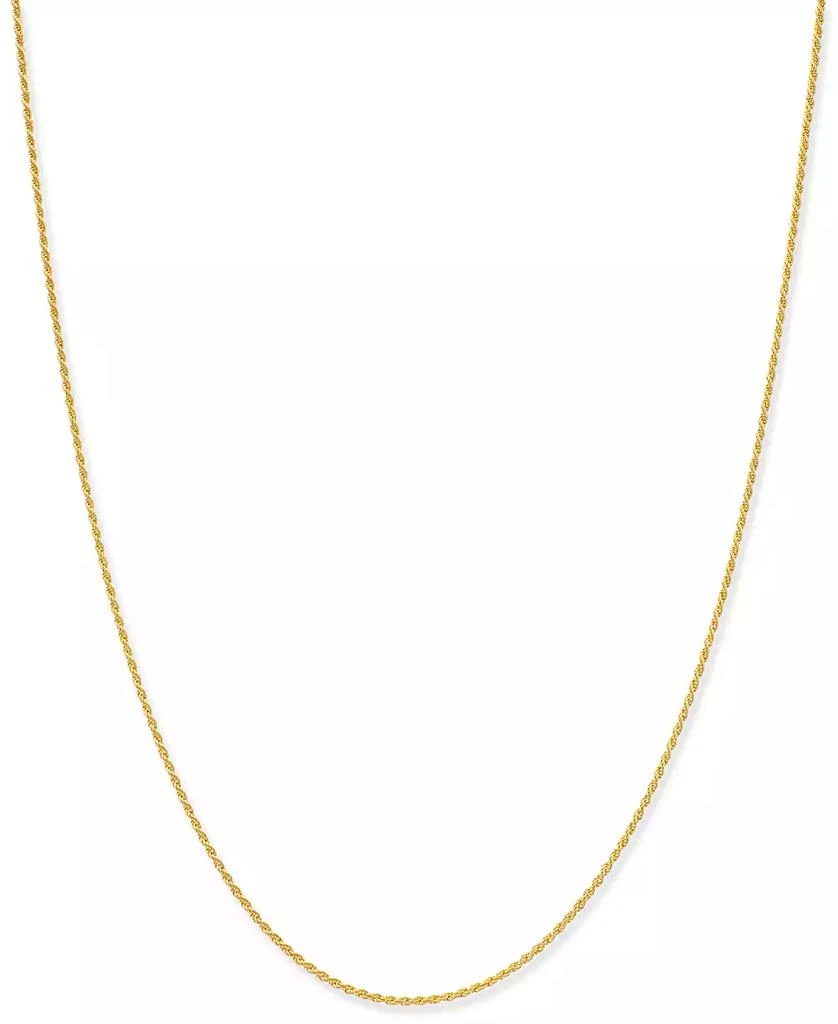 Giani Bernini Thin Rope Chain 16" Necklace (1.5mm) in 18k Gold-Plate Over Sterling Silver, Created for Macy's (Also in Sterling Silver) 1