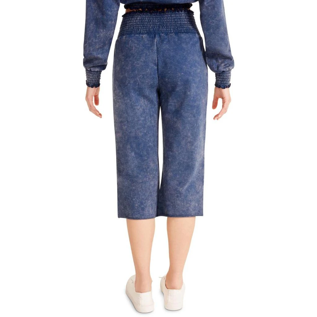 Madden Girl Juniors Womens Knit Smocked Cropped Pants 2