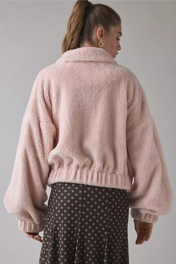 Kimchi Blue Kimchi Blue Snow Bunny Printed Piled Fleece Zip-Up