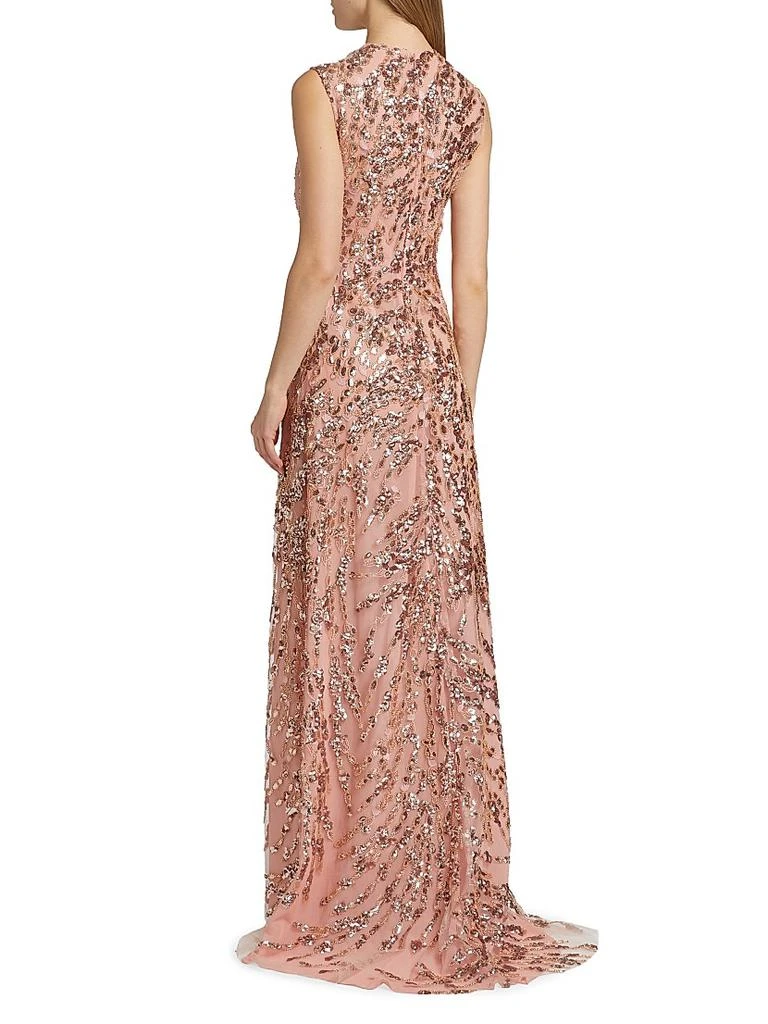 REEM ACRA Enchanting Spring Embellished Tulle Gown 5