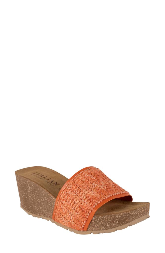 Italian Shoemakers Ibbie Platform Wedge Slide Sandal