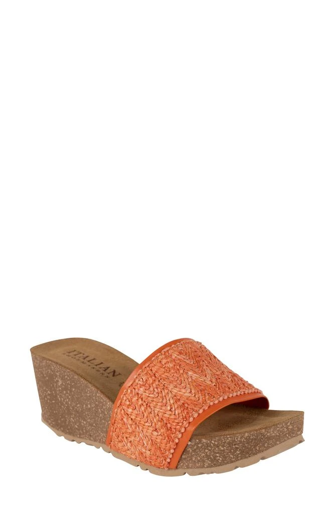 Italian Shoemakers Ibbie Platform Wedge Slide Sandal 1