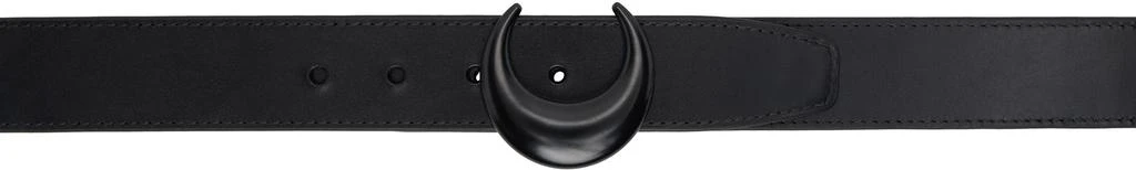 MARINE SERRE Black Vegetable Leather Moon Belt 1