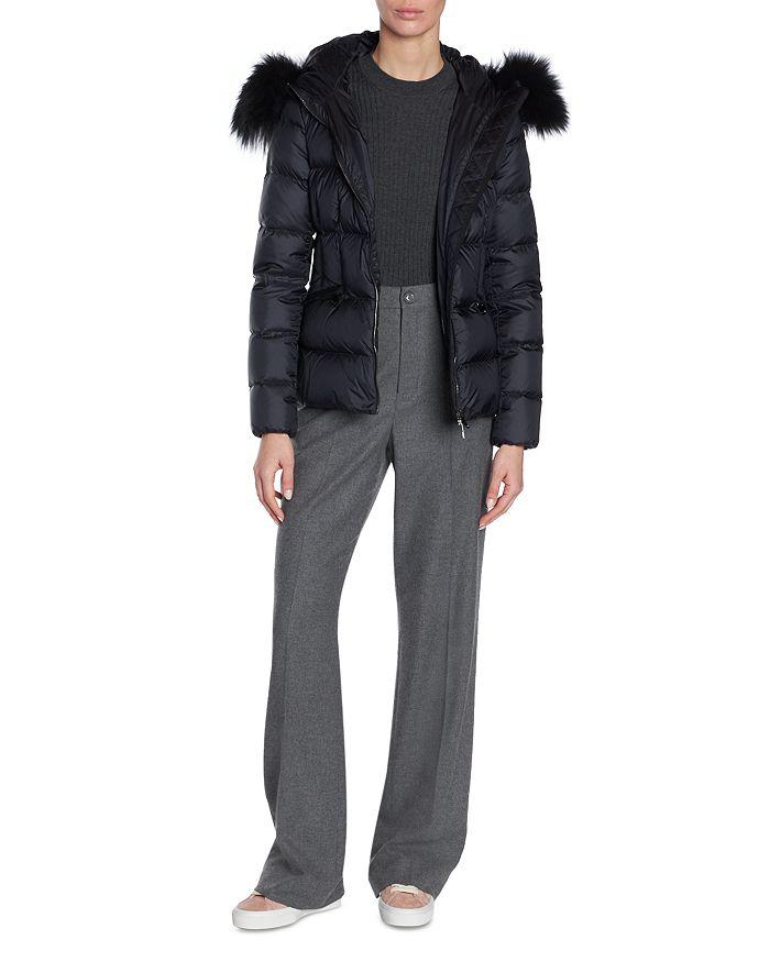 『MONCLER』Khloe Shearling-Trimmed DownJacket★Black★24FW★ Moncler Khloe shearling-trimmed down jacket Moncler