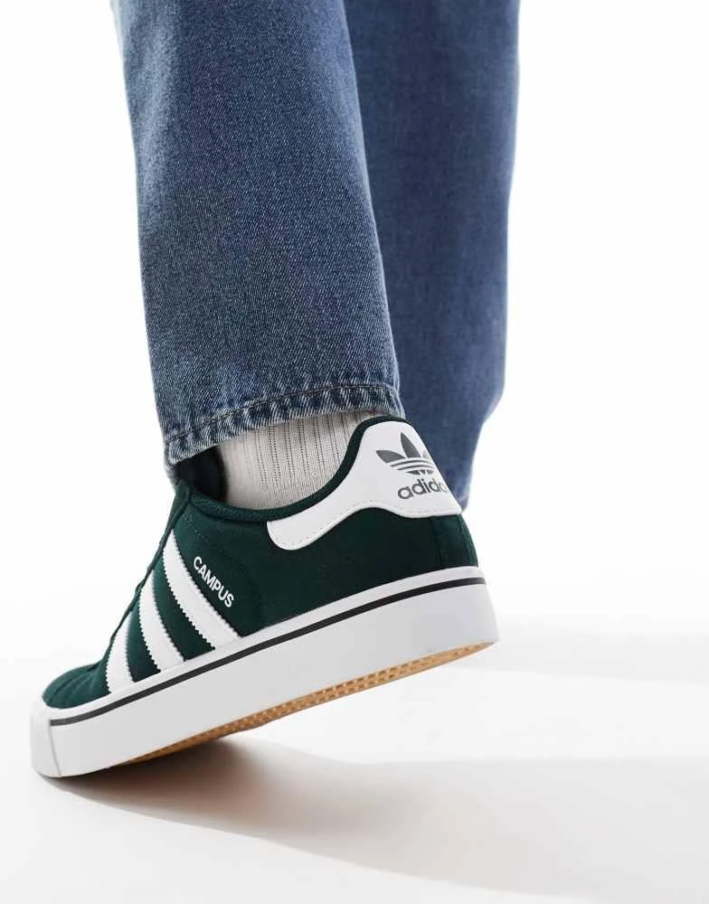 Adidas adidas Originals Campus Vulc trainers in dark green 3