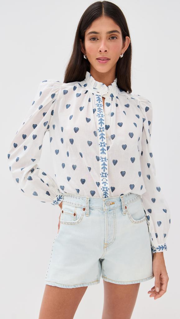 Alix of Bohemia Annabel Indigo Heart Shirt