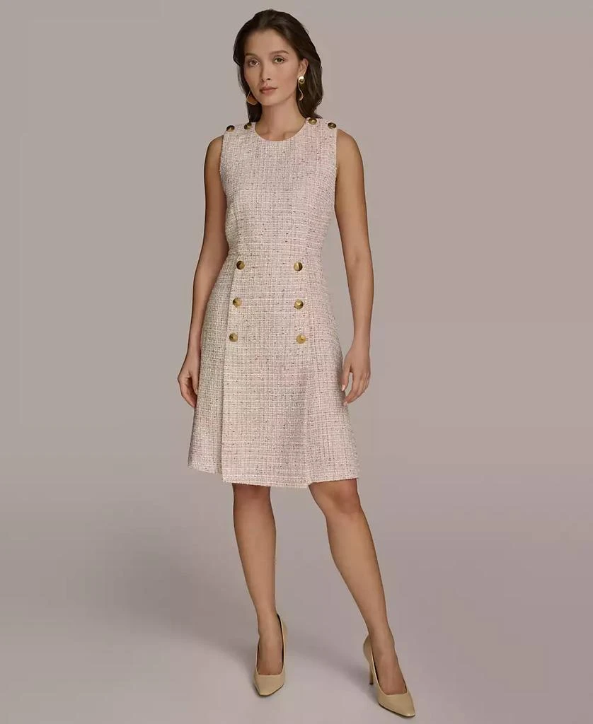 Donna Karan Women's Tweed A-Line Dress 3