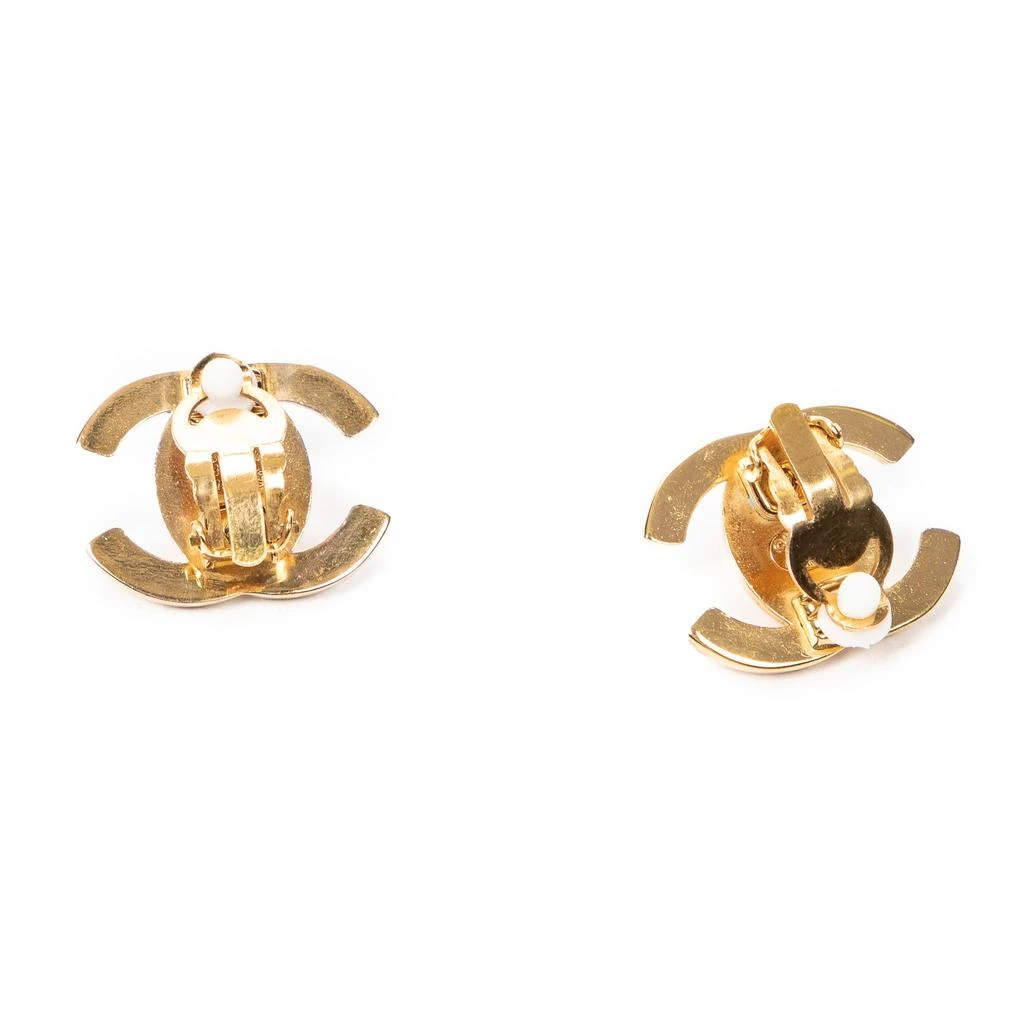 Chanel CC Turn Lock Clip On Earrings 3