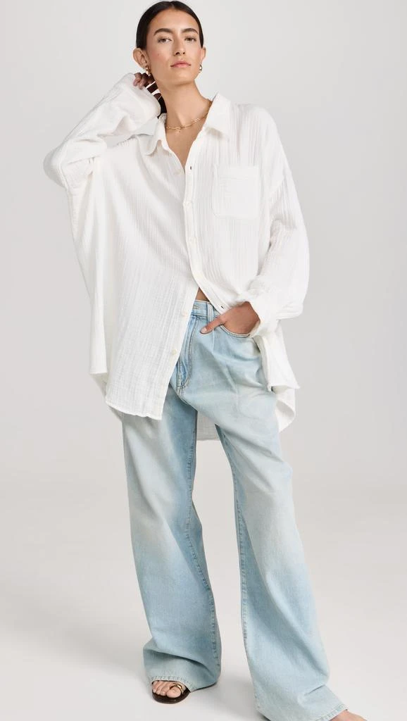R13 Damon Pleated Wide Leg Jeans 6