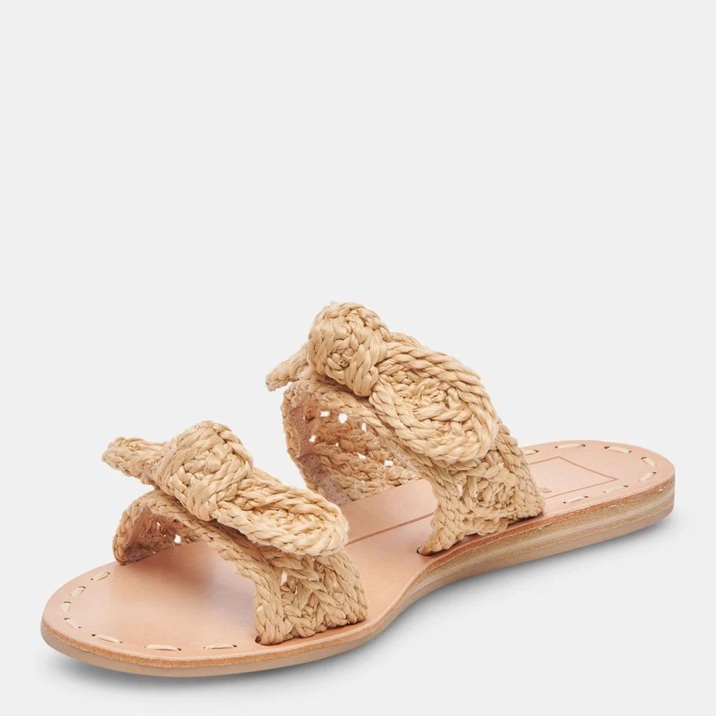 Dolce Vita Dinah Wide Sandals Lt Natural Raffia 4