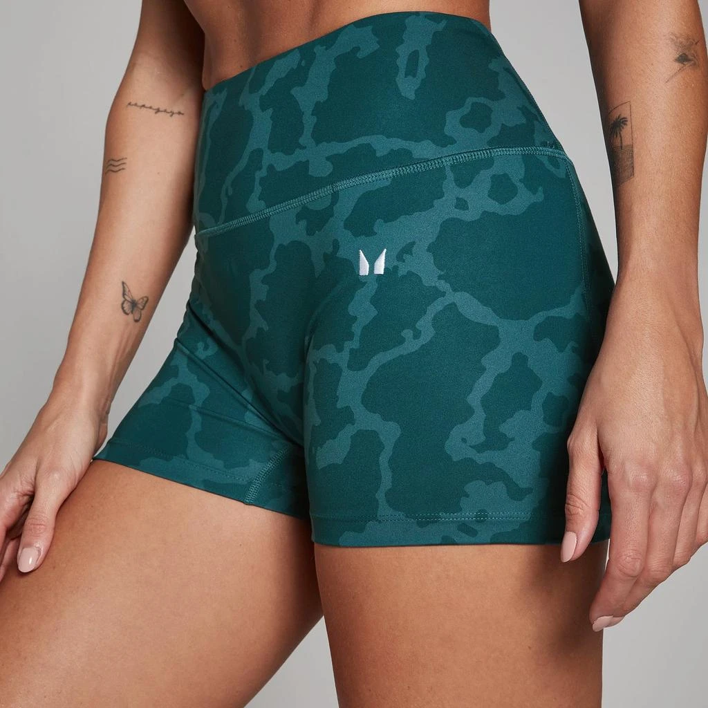Myprotein MP Women's Tempo Abstract Booty Shorts - Marine Blue 4
