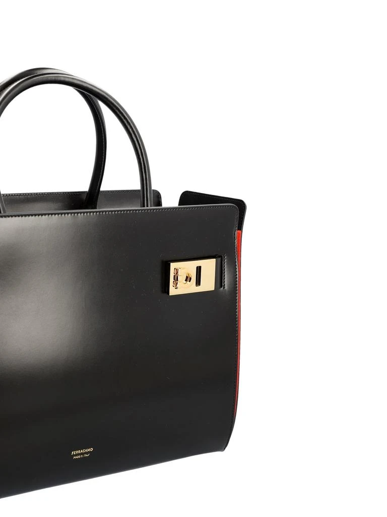 Salvatore Ferragamo Ferragamo Large Gancini-Buckle Top Handle Bag 4