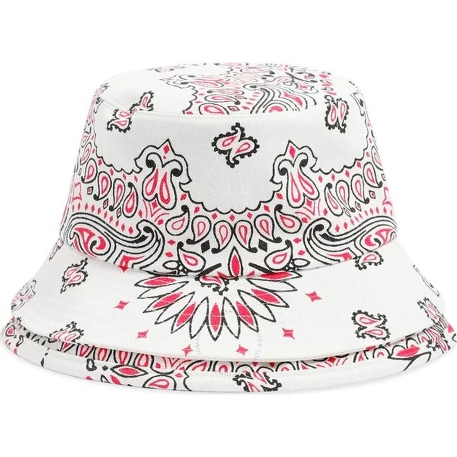 Sacai Unisex Off White Bandana-Print Bucket Hat